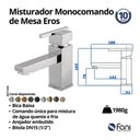Ver imagem 6 de Misturador Monocomando de Mesa Lavatório Bica Baixa Eros 1/2" Cromado (6875 C-640)
