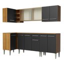 Ver imagem 3 de Armário de Cozinha Completa de Canto 293cm Rustic/Preto Emilly Point Madesa 03