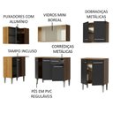 Ver imagem 6 de Armário de Cozinha Completa de Canto 293cm Rustic/Preto Emilly Point Madesa 03