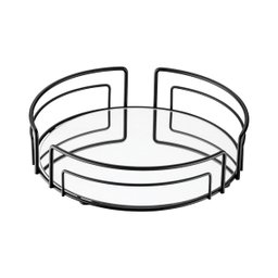 Bandeja Multiuso Hara Luiza Redonda 30cm diâm. x 8,5cm alt.:Preto - 1
