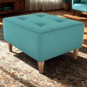 Ver imagem 2 de Puff Decorativo para Sala Piva 62x52 Cm Veludo Deluxe Verde Milani Store