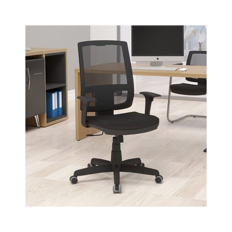 Cadeira Brizza Presidente Certificada Nr-17 Rev. Couro Ecologico e Back Plax - Plaxmetal