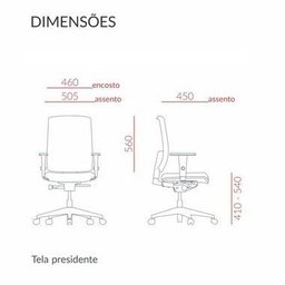 Cadeira Brizza Presidente Certificada Nr-17 Rev. Couro Ecologico e Back Plax - Plaxmetal - 5