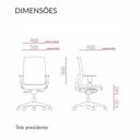 Ver imagem 5 de Cadeira Brizza Presidente Certificada Nr-17 Rev. Couro Ecologico e Back Plax - Plaxmetal