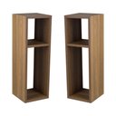 Ver imagem 2 de Conjunto Mesa De Cabeceira Pequena 20x20x60cm Freijó Quarto Sala