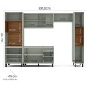 Ver imagem 4 de Cozinha Completa Koya 10 Portas 4 Gavetas 40250031 Verde Oliva - Politorno