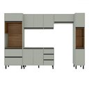 Ver imagem 2 de Cozinha Completa Koya 10 Portas 4 Gavetas 40250031 Verde Oliva - Politorno