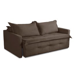 Sofá sem Caixa Retrátil e Reclinável 1,65m com Molas Maísa Suede Adonai Estofados - 6