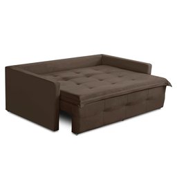 Sofá sem Caixa Retrátil e Reclinável 1,65m com Molas Maísa Suede Adonai Estofados - 4
