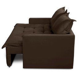 Sofá sem Caixa Retrátil e Reclinável 1,65m com Molas Maísa Suede Adonai Estofados - 8