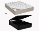 Ver imagem 1 de Cama Box Bau Casal Preto Colchão Tecnopedic Revolution New One Face 138x188 - Castor