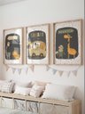 Ver imagem 1 de Kit 3 Quadros Decorativos Infantil Animais Safari No3