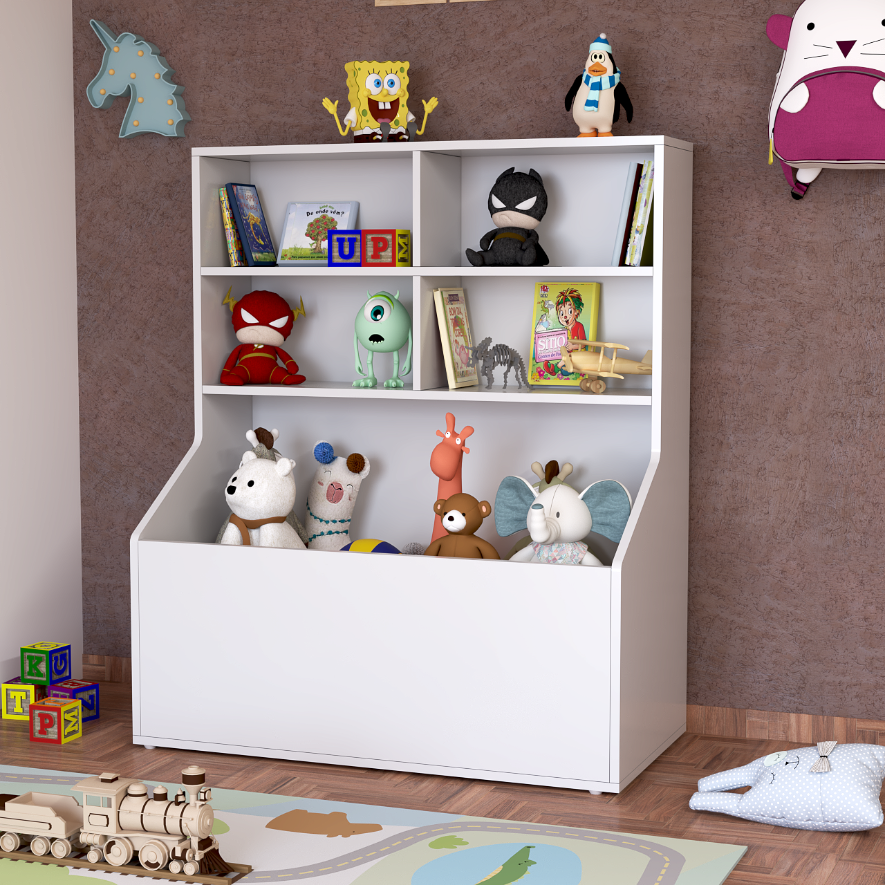 Nicho Organizador Multiuso Infantil para Brinquedo em Mdf