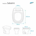 Ver imagem 2 de Assento Sanitario Poliester com Amortecedor Sabara Areia (Bege Claro) para Vaso Icasa