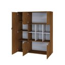 Ver imagem 5 de Armário Alto com Nichos e 05 Portas 161,5x135x42cm Wlan135 Lâmina Mel - Branco