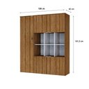 Ver imagem 6 de Armário Alto com Nichos e 05 Portas 161,5x135x42cm Wlan135 Lâmina Mel - Branco