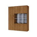 Ver imagem 1 de Armário Alto com Nichos e 05 Portas 161,5x135x42cm Wlan135 Lâmina Mel - Branco