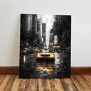 Ver imagem 6 de Kit 3 Quadro Decorativo Paris Londres Nova York Cidade Chuva 40x28cm