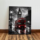 Ver imagem 5 de Kit 3 Quadro Decorativo Paris Londres Nova York Cidade Chuva 40x28cm