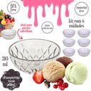 Ver imagem 5 de Kit Boleira Baixa, Saladeira e 6 Tigelas de Plástico Cristal Incolor Plasutil