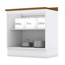 Ver imagem 2 de Balcão 2 Portas 80 Cm Nova York Branco com Tampo Nature – Henn