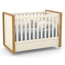 Ver imagem 4 de Jogo de Quarto Infantil com Guarda Roupa 4 Portas e Berço Tutto New Off White/freijó - Matic Móveis