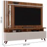 Estante Home Theater Frade Vega para TV até 65” polegadas com LED – Matte/OFF White - 5