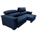 Ver mais imagens de Sofá Retrátil e Reclinável 3,15m Molas Ensacadas Cama inBox Big Home com Bordado 3D Velusoft
