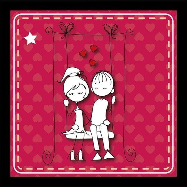Kit de Quadros Decorativos 5 Peças Casal Love Sofistiq - 3