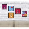 Kit de Quadros Decorativos 5 Peças Casal Love Sofistiq - 1