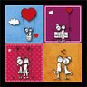 Kit de Quadros Decorativos 5 Peças Casal Love Sofistiq - 6
