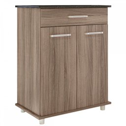 Armário de Cozinha 65 Cm Isis 2 Portas 1 Gaveta Carvalho - Nicioli - 2