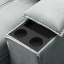 Ver mais imagens de Sofá Retrátil Reclinável para Sala 3 Lugares 250cm Zayn F04 Veludo Cinza Claro - Lyam Decor