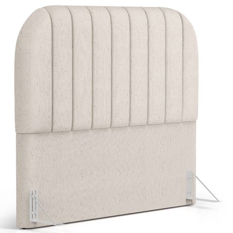 Cabeceira Cama Box King Estofada Orgânica 195cm Alice W01 Linho Cru - Lyam Decor