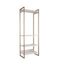 Ver imagem 2 de Guarda Roupa Aberto Industrial Modulado Solteiro Branco Cabideiro Base Cobre