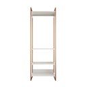 Ver imagem 3 de Guarda Roupa Aberto Industrial Modulado Solteiro Branco Cabideiro Base Cobre