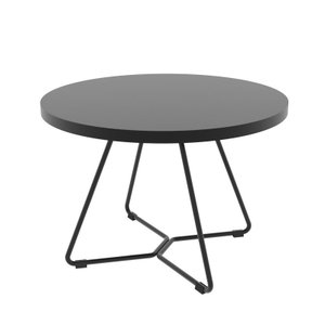 Mesa de Apoio Pix Baixa com Estrutura Preta e Tampo Preto Maiart