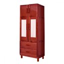 Ver imagem 1 de Guarda-roupa Casal Piauí 4 Portas 2 Gavetas 1 Prateleira com Espelho Clean Mel - Rodmóveis