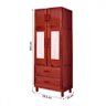Guarda-roupa Casal Piauí 4 Portas 2 Gavetas 1 Prateleira com Espelho Clean Mel - Rodmóveis - 4
