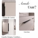 Ver imagem 5 de Kit 10 Puxador Drop Alumínio Porta Gaveta Móveis Planej 30cm - Preto