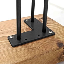 Mesa de Console Rústica Hairpin - 100cm - 5
