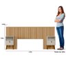 Conjunto Cabeceira Casal em Ripado Ilhabela com 2 Mesas de Cabeceira Búzios e Par de Frame Linea Bra - 7