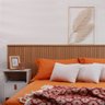 Conjunto Cabeceira Casal em Ripado Ilhabela com 2 Mesas de Cabeceira Búzios e Par de Frame Linea Bra - 8