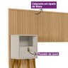 Conjunto Cabeceira Casal em Ripado Ilhabela com 2 Mesas de Cabeceira Búzios e Par de Frame Linea Bra - 3