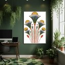 Ver imagem 1 de Quadro Decorativo Flor de Lótus Egípcia 70x50cm Mold Preta