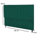 Ver imagem 3 de Cabeceira Estofada Queen 160cm Chiara Suede Azul Tiffany