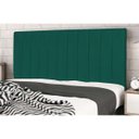 Ver imagem 2 de Cabeceira Estofada Queen 160cm Chiara Suede Azul Tiffany