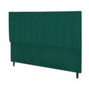 Ver imagem 1 de Cabeceira Estofada Queen 160cm Chiara Suede Azul Tiffany