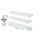 Ver imagem 2 de Kit com 3 Prateleiras 60x20 Mdf com Suporte Invisível