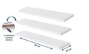 Ver imagem 2 de Kit com 3 Prateleiras 60x20 Mdf com Suporte Invisível